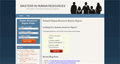 Desktop Screenshot of mastersinhumanresources.org